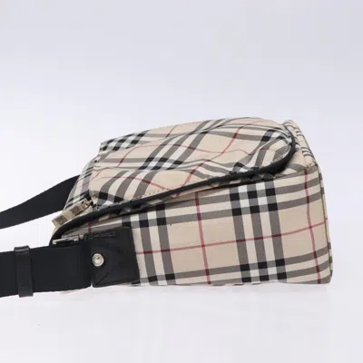 Pre-owned Burberry Nova Check Beige Nylon Shoulder Bag ()