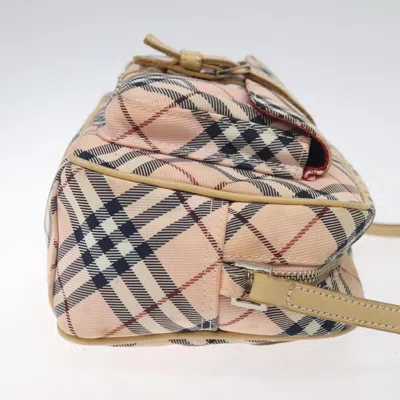 Pre-owned Burberry Nova Check Pink Nylon Shoulder Bag ()