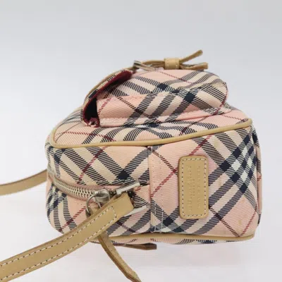 Pre-owned Burberry Nova Check Pink Nylon Shoulder Bag ()