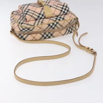Pre-owned Burberry Nova Check Pink Nylon Shoulder Bag ()