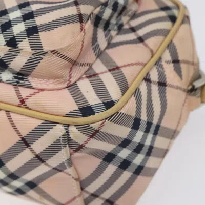 Pre-owned Burberry Nova Check Pink Nylon Shoulder Bag ()