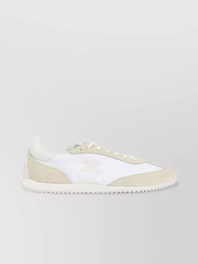 Celine Triomph Low Lace-up Sneaker With Suede Panels In Multi