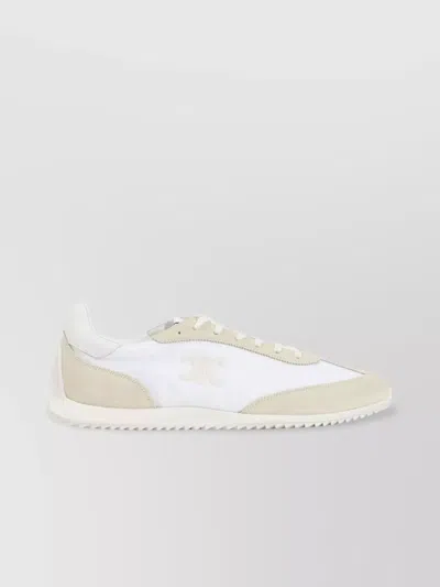 Celine Triomph Low Lace-up Sneaker With Suede Panels In Multi