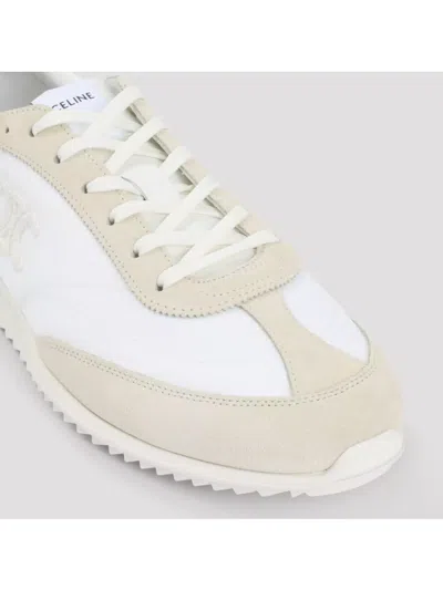 Celine Triomph Low Lace-up Sneaker With Suede Panels In Multi