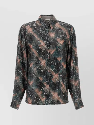 Dries Van Noten Chowy Emb Shirt In Black