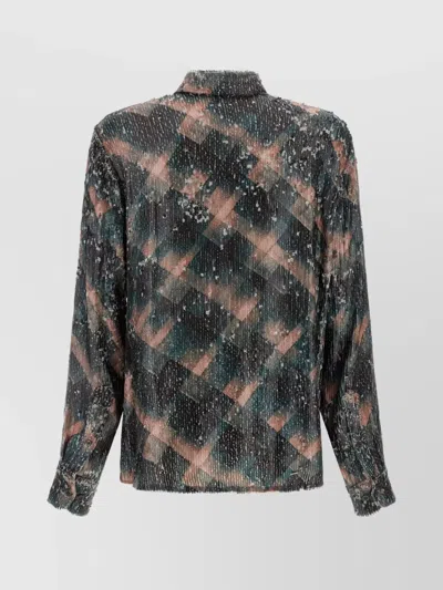 Dries Van Noten Chowy Emb Shirt In Black