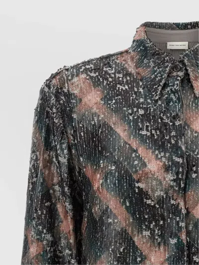 Dries Van Noten Chowy Emb Shirt In Black