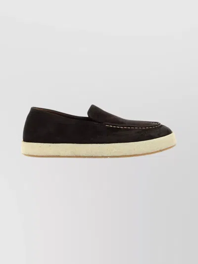 Marsèll Suede Loafers Rubber Sole In Black