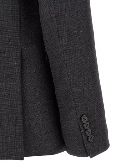 Pal Zileri Single-breasted Suit Jacket Featuring Flap Pockets In Black