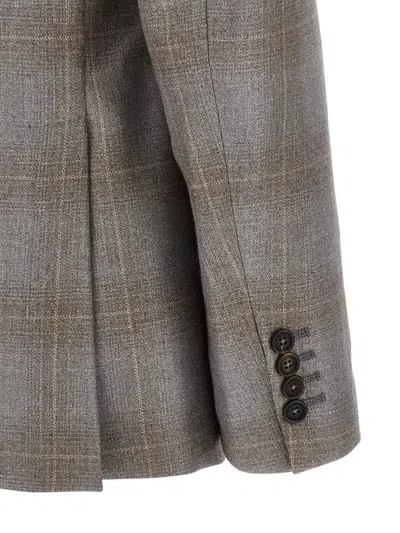 Pal Zileri Double-breasted Blazer Featuring Notch Lapel In Gray