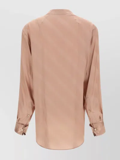 Dries Van Noten Long Sleeve Shirt Bow Detail In Pink
