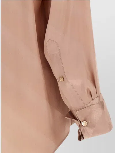 Dries Van Noten Long Sleeve Shirt Bow Detail In Pink