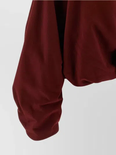 Dries Van Noten High Neck Oversized Sweatshirt With Long Sleeves In Red