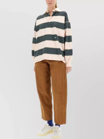 Autry Embroidered Cotton Polo Shirt In Multi