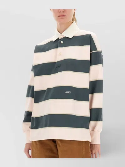Autry Embroidered Cotton Polo Shirt In Multi