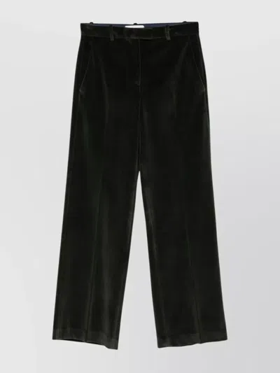 Circolo 1901 Wide-leg Cotton Trousers Featuring Multiple Pockets In Black