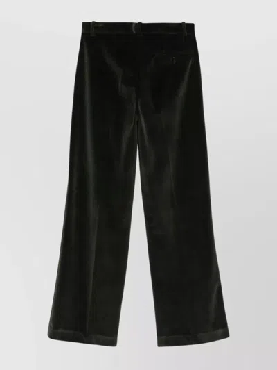 Circolo 1901 Wide-leg Cotton Trousers Featuring Multiple Pockets In Black