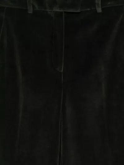 Circolo 1901 Wide-leg Cotton Trousers Featuring Multiple Pockets In Black