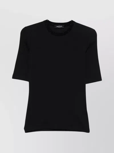 Fabiana Filippi Short Sleeve Sweater In Black