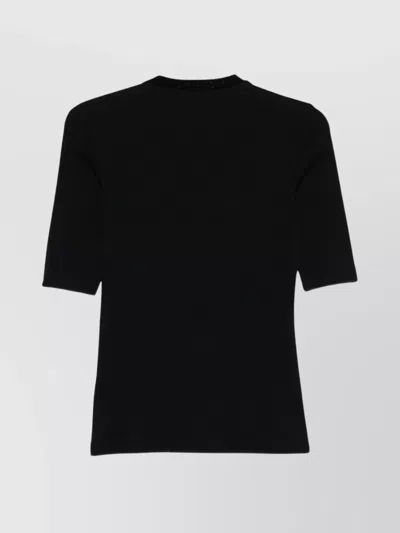 Fabiana Filippi Short Sleeve Sweater In Black