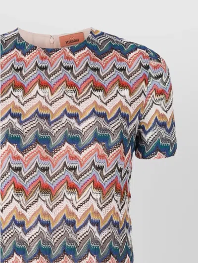 Missoni Short A-line Knit Dress Patterns In Multi