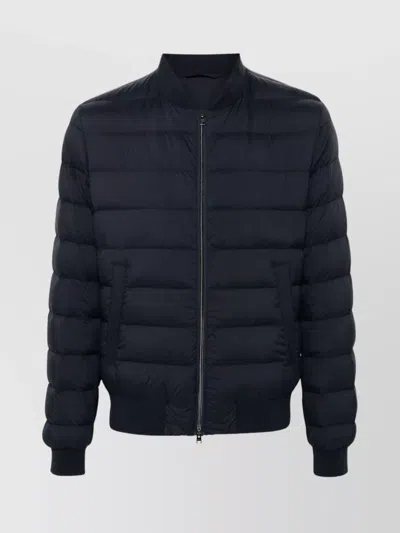 Herno Short Down Jacket Baseball Collar In Black