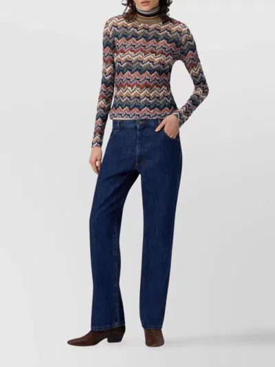 Missoni Slim-fit-rollkragenpullover Aus Strukturierter Spitze In Multi