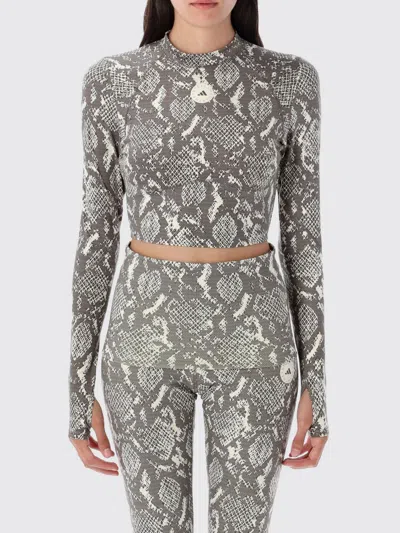 Adidas By Stella Mccartney Asmc Truepurpose Training Longsleeve Crop In Gray