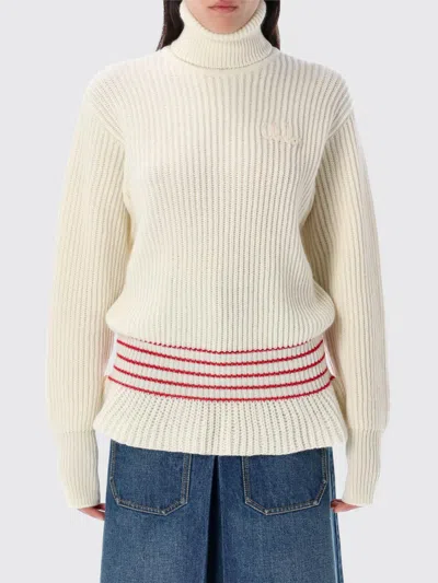 Chloé Oversized Wool And Mohair Knit Turtleneck Jumper In White