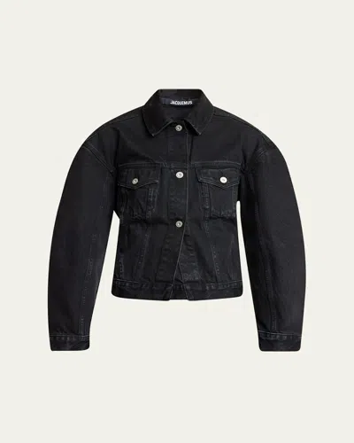 Jacquemus De-nimes Denim Jacket In Black