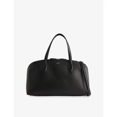 Totême Leather Handbag With Engraved Logo On The Front In Black