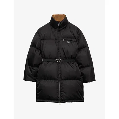Prada Re-nylon Down Jacket In Black