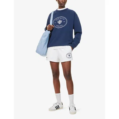 Sporty And Rich X Hotel Du Cap Eden Roc Eden Crest Logo-embroidered Trousers In White