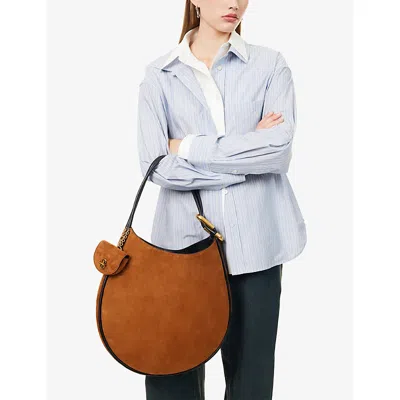 Marc Jacobs The Crescent Large Dual Hobo Bag In Suede In Pattern