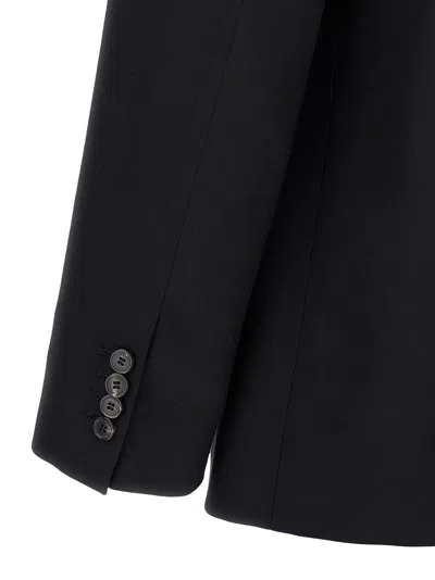 Dries Van Noten Double Breasted Wool Jacket With Notched Lapels In Black