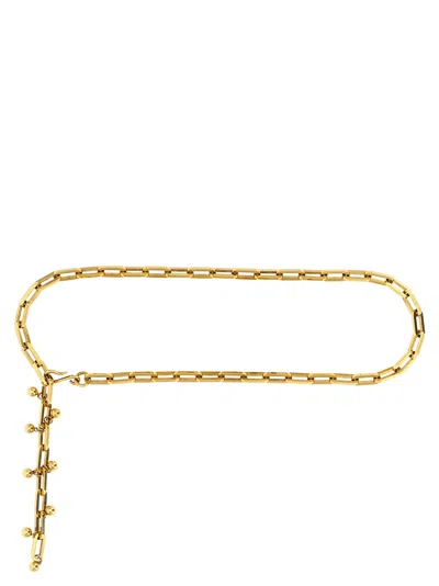 Etro Adjustable Chain Link Belt With Gold Finish