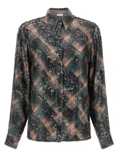 Dries Van Noten Chowy Emb Shirt In Black