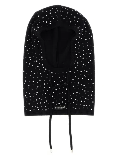 Pinko Balaclava With Drawstring And Rhinestones