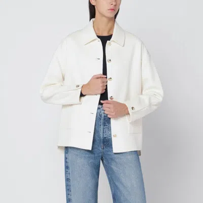 Anine Bing Wool And Cashmere Jacket With Long Sleeves In White