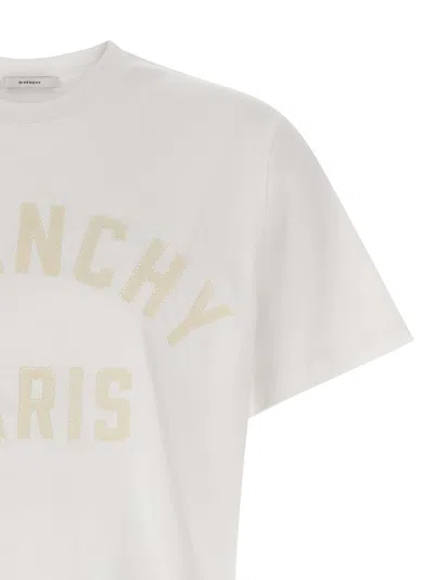 Givenchy White T-shirt With Maxi Logo On The Front In Cotton Man
