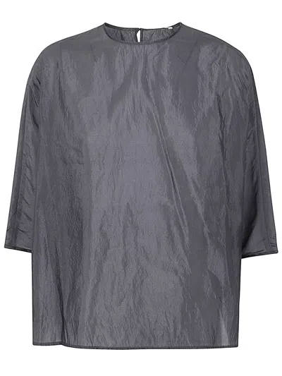 Apuntob Crew Neck Oversize Shirt In Blue