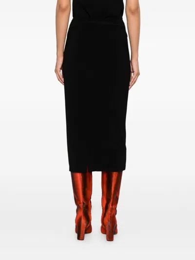 Norma Kamali Straight Skirt In Black