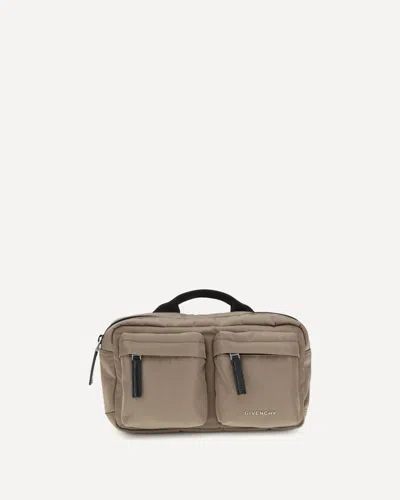 Givenchy Essential U Double-pocket Belt Bag In Brown