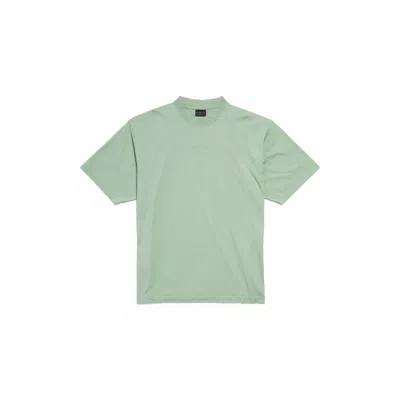 Balenciaga Back Reflective T-shirt Medium Fit In Sage Green In Green