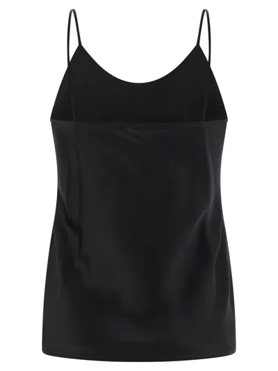Max Mara Pattern Strap Top Plain In Black