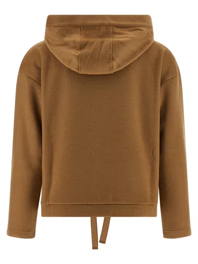 Weekend Max Mara Hoodie With Drawstring By Oscuri In Gold