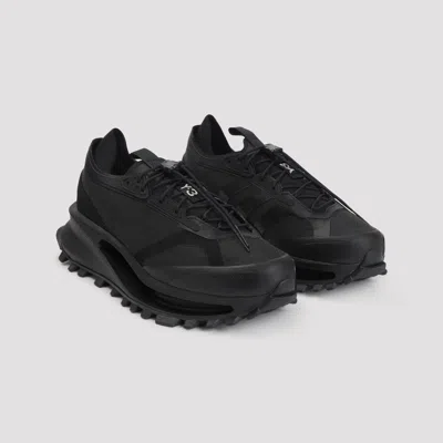 Y-3 Black Sneakers With Sole And Lacing System In Black