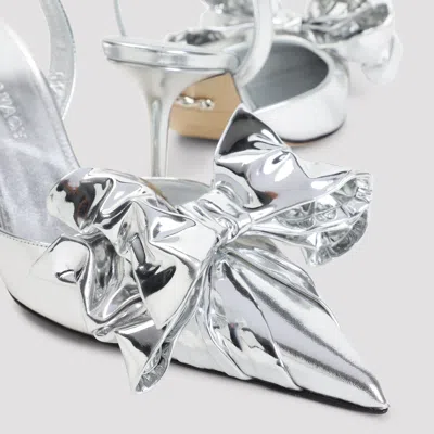 Mach&mach Mach & Mach Le Cadeau Silver Wrapped Leather Pumps In Metallic