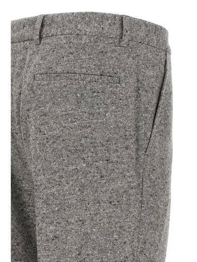 Brunello Cucinelli Tailored Suit Set Double-breasted Jacket In Gray