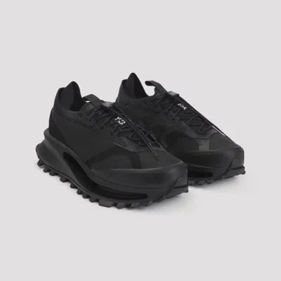 Y-3 Black Sneakers With Sole And Lacing System In Black